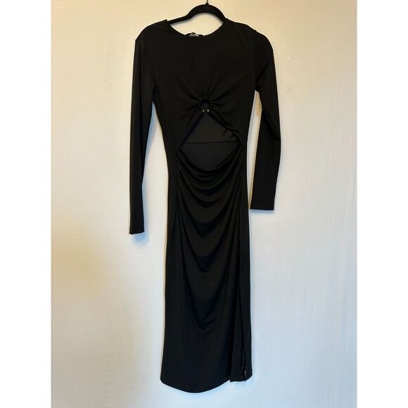 Dynamite KGMTL EDIT | Long Sleeve Front Ring Midi Dress Size Small - Picture 5 of 10